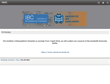 Tablet Screenshot of bioanalytik.uni-saarland.de