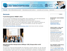 Tablet Screenshot of materialwissenschaft.uni-saarland.de