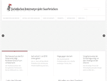 Tablet Screenshot of jura.uni-saarland.de