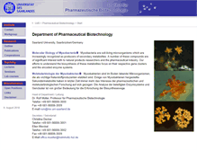 Tablet Screenshot of myxo.uni-saarland.de