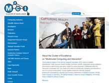 Tablet Screenshot of mmci.uni-saarland.de