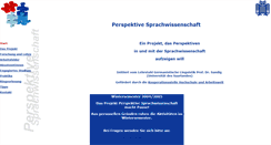 Desktop Screenshot of perspektive-sprachwissenschaft.uni-saarland.de