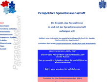 Tablet Screenshot of perspektive-sprachwissenschaft.uni-saarland.de